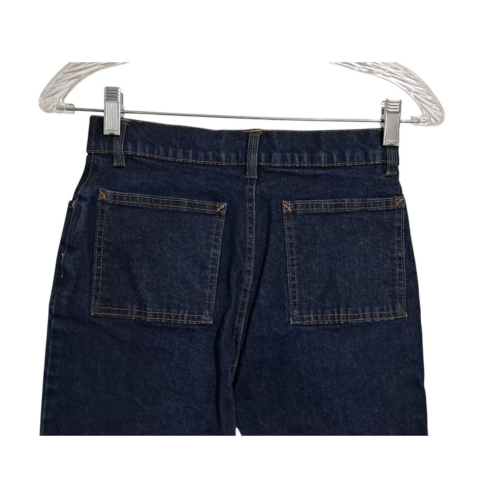 Gap High Rise Stretch Flared Jeans Girls Size 12 Dark Wash Cotton/Spandex Y2K - Picture 6 of 9